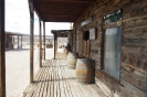 Old Air Plane Crate wood Facade on Old West Saloon 